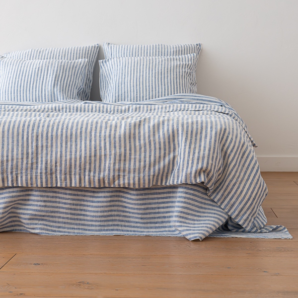 Linen Bed Set Ticking Stripe