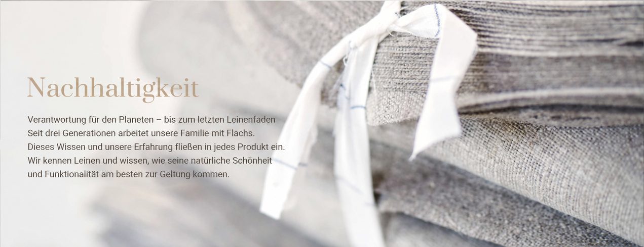 Nachhaltigkeit bei LinenMe – Leinenstoffe und verantwortungsvolle Herstellung