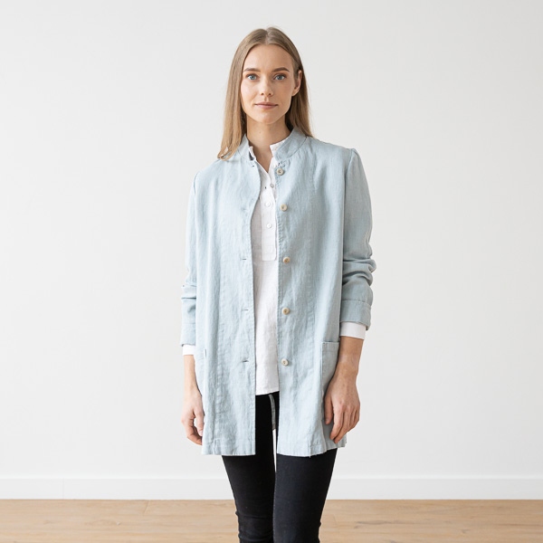 Ice Blue Leinenjacke Paolo