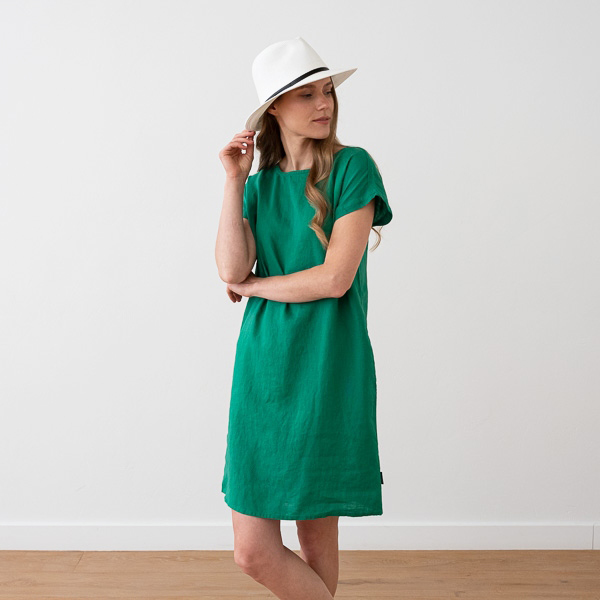 Green Leinen Kleid Alice