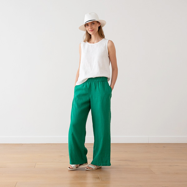  Green Leinen Hose Ruth