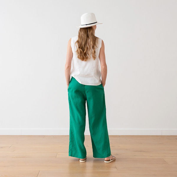 Green Leinen Hose Ruth